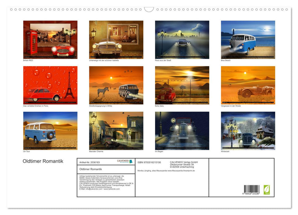 Oldtimer Romantik (CALVENDO Wandkalender 2026)