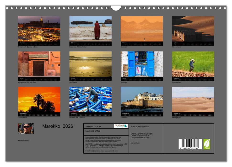 Marokko 2026 (CALVENDO Wandkalender 2026)