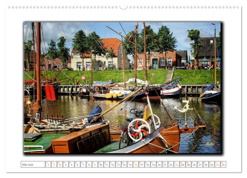 Ostfriesland - die bezaubernden alten Häfen (CALVENDO Premium Wandkalender 2026)