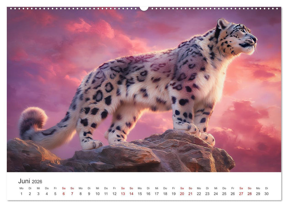 Geist des Gebirges - Ein Jahr in der wilden Welt der Schneeleoparden (CALVENDO Premium Wandkalender 2026)