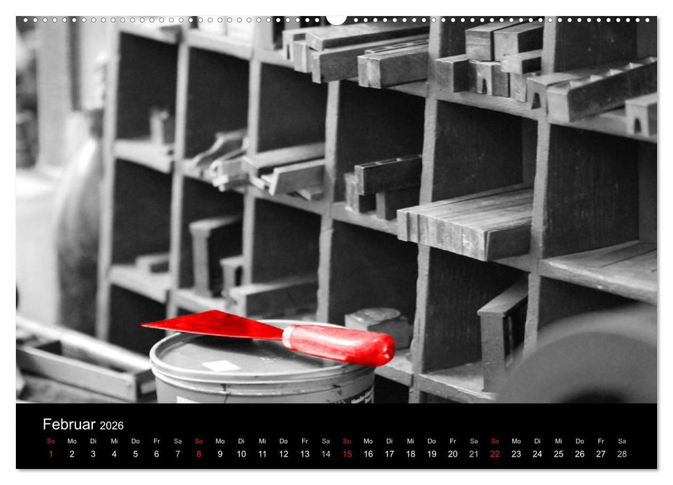 Blickfang in Rot (CALVENDO Premium Wandkalender 2026)