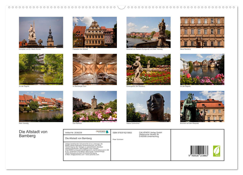 Die Altstadt von Bamberg (CALVENDO Premium Wandkalender 2026)
