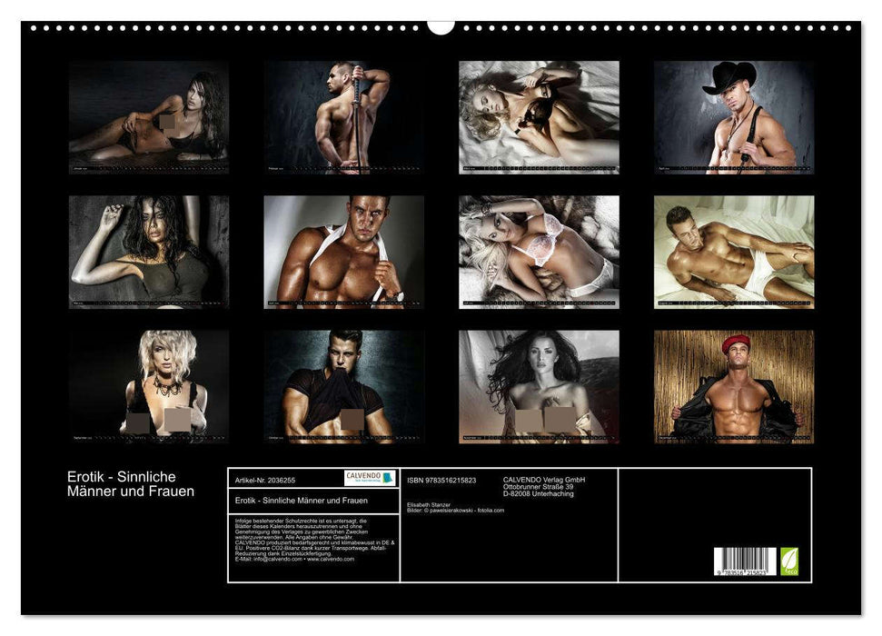 Erotik - Sinnliche Männer und Frauen (CALVENDO Wandkalender 2026)