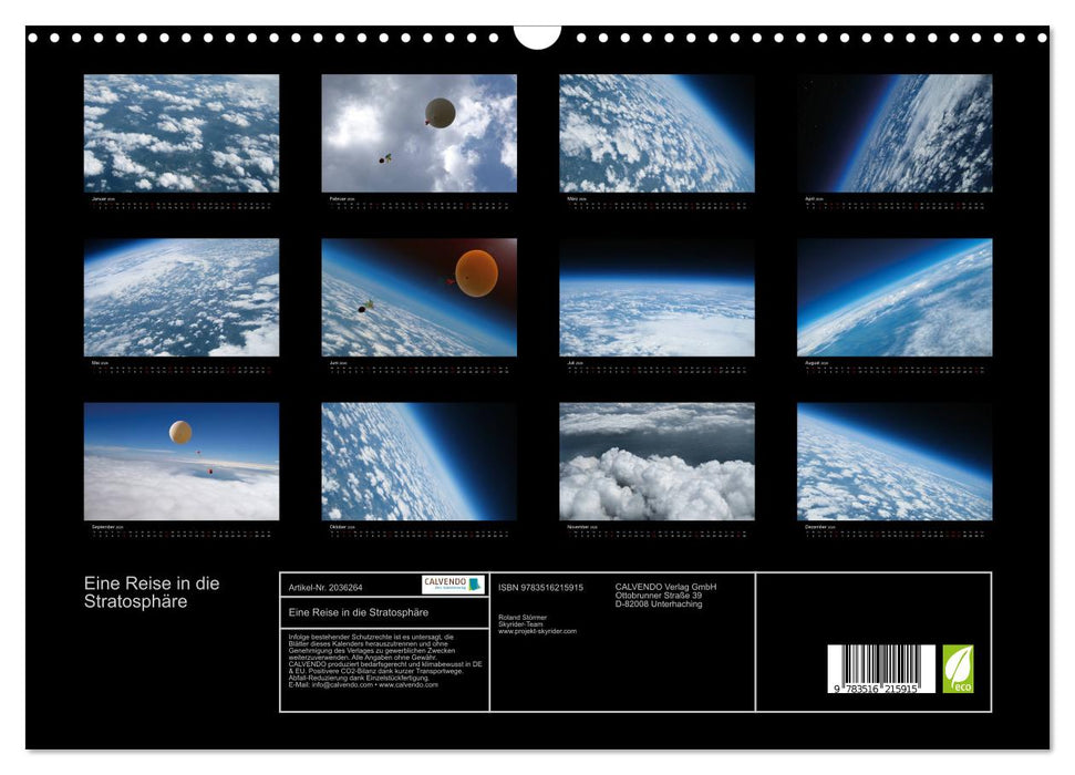 Eine Reise in die Stratosphäre (CALVENDO Wandkalender 2026)