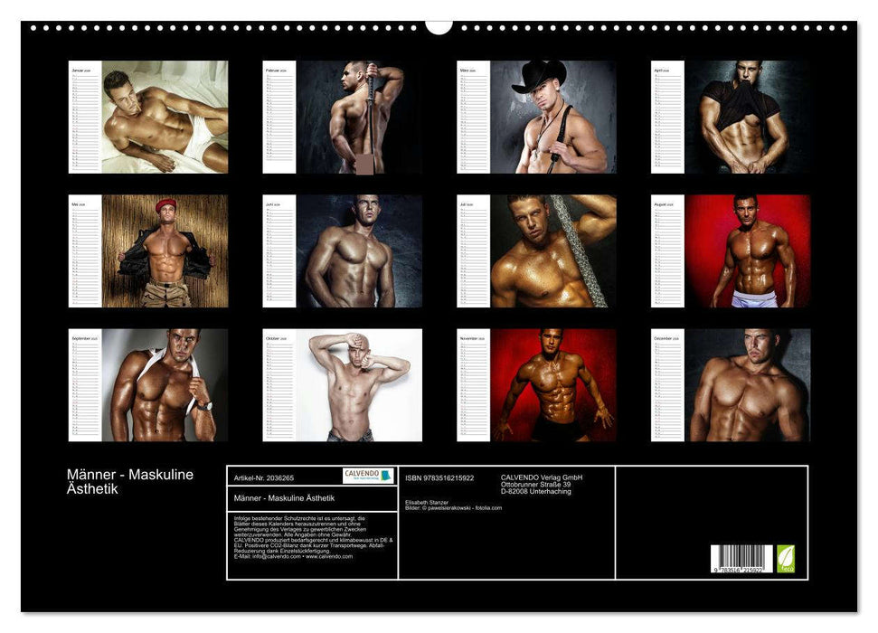 Männer - Maskuline Ästhetik (CALVENDO Wandkalender 2026)