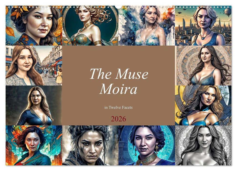 The Muse Moira in Twelve Facets (CALVENDO Monthly Calendar 2026)
