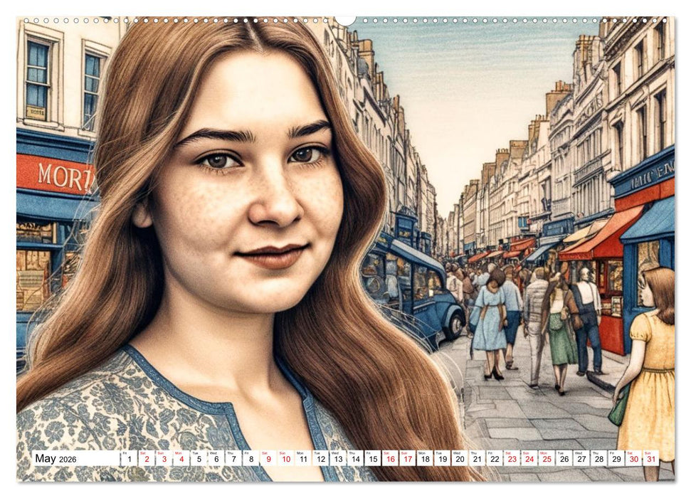 The Muse Moira in Twelve Facets (CALVENDO Monthly Calendar 2026)