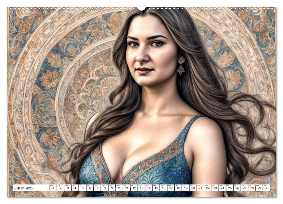 The Muse Moira in Twelve Facets (CALVENDO Monthly Calendar 2026)