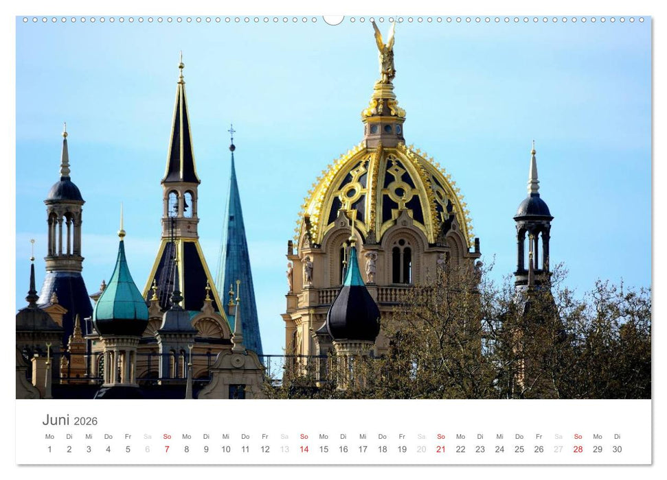 Schwerin - Impressionen (CALVENDO Premium Wandkalender 2026)