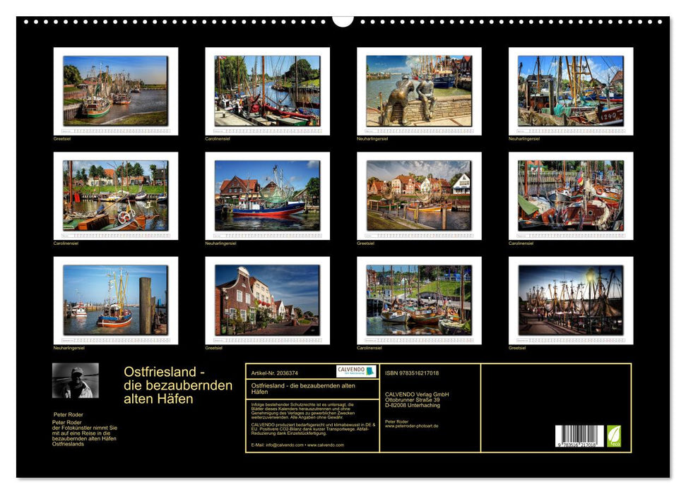 Ostfriesland - die bezaubernden alten Häfen (CALVENDO Wandkalender 2026)