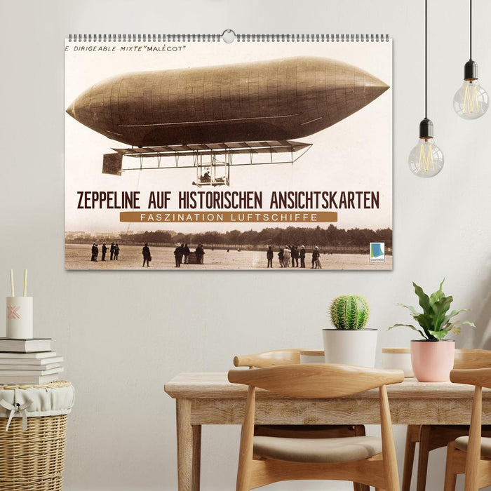 Faszination Luftschiffe – Zeppeline auf historischen Ansichtskarten (CALVENDO Wandkalender 2026)