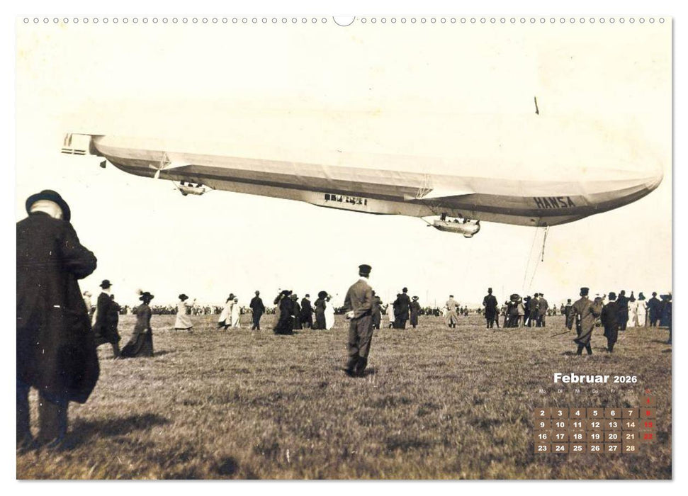 Faszination Luftschiffe – Zeppeline auf historischen Ansichtskarten (CALVENDO Wandkalender 2026)