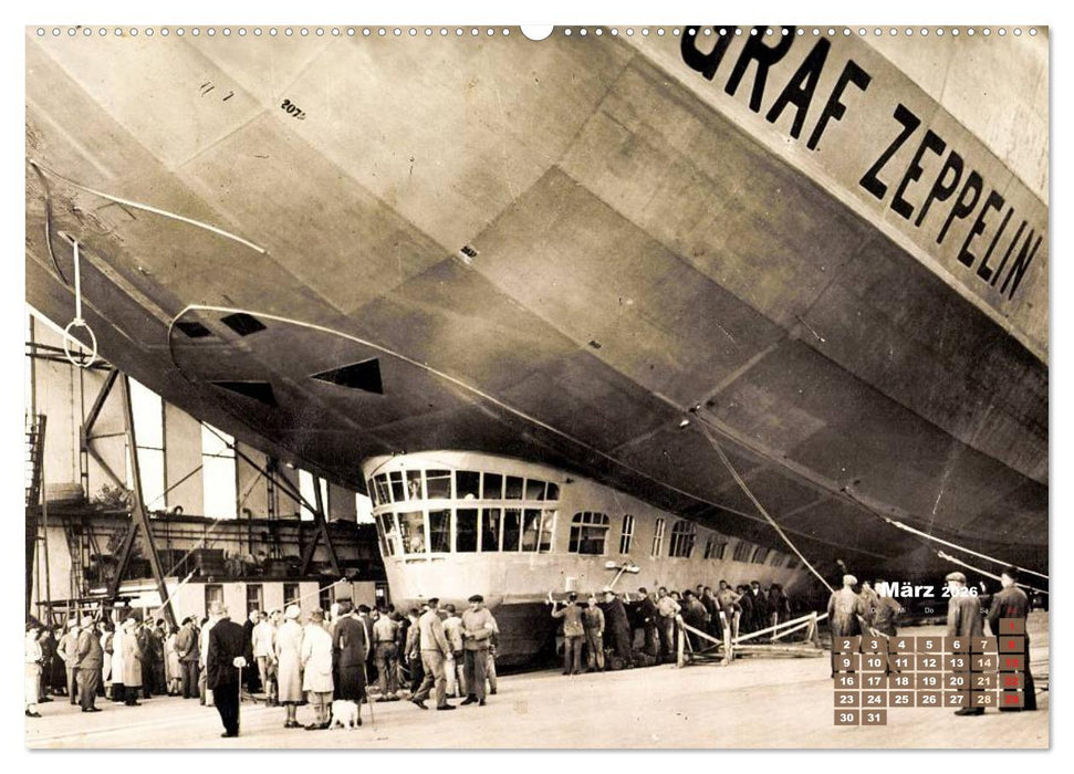 Faszination Luftschiffe – Zeppeline auf historischen Ansichtskarten (CALVENDO Wandkalender 2026)