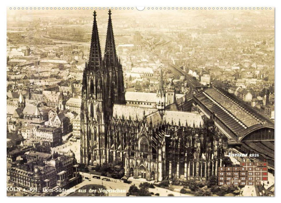 Historisches Köln – Die Stadt auf historischen Karten (CALVENDO Wandkalender 2026)
