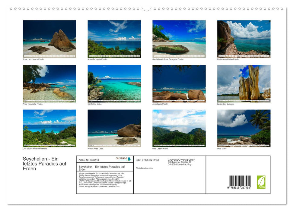 Seychellen - Ein letztes Paradies auf Erden (CALVENDO Premium Wandkalender 2026)