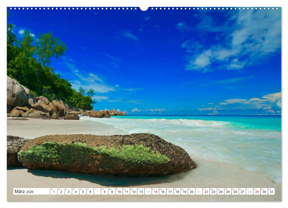 Seychellen - Ein letztes Paradies auf Erden (CALVENDO Premium Wandkalender 2026)