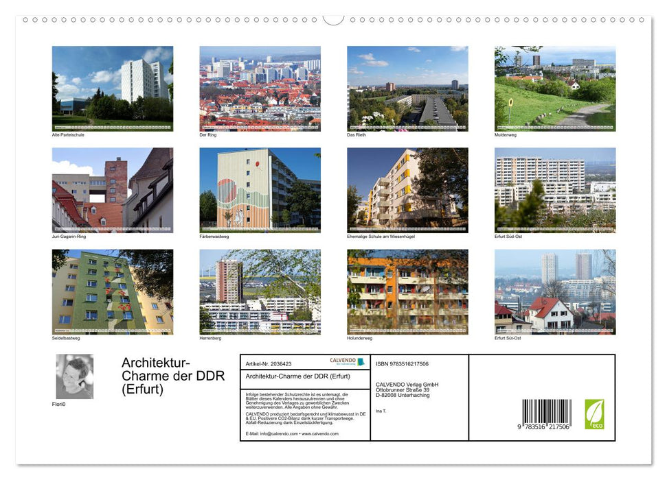 Architektur-Charme der DDR (Erfurt) (CALVENDO Premium Wandkalender 2026)