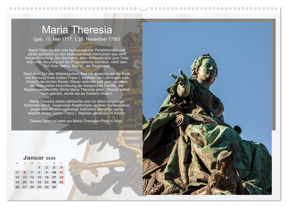 Auf den Spuren der Habsburger (CALVENDO Premium Wandkalender 2026)