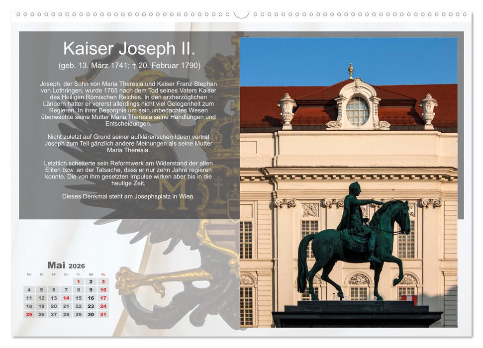 Auf den Spuren der Habsburger (CALVENDO Premium Wandkalender 2026)