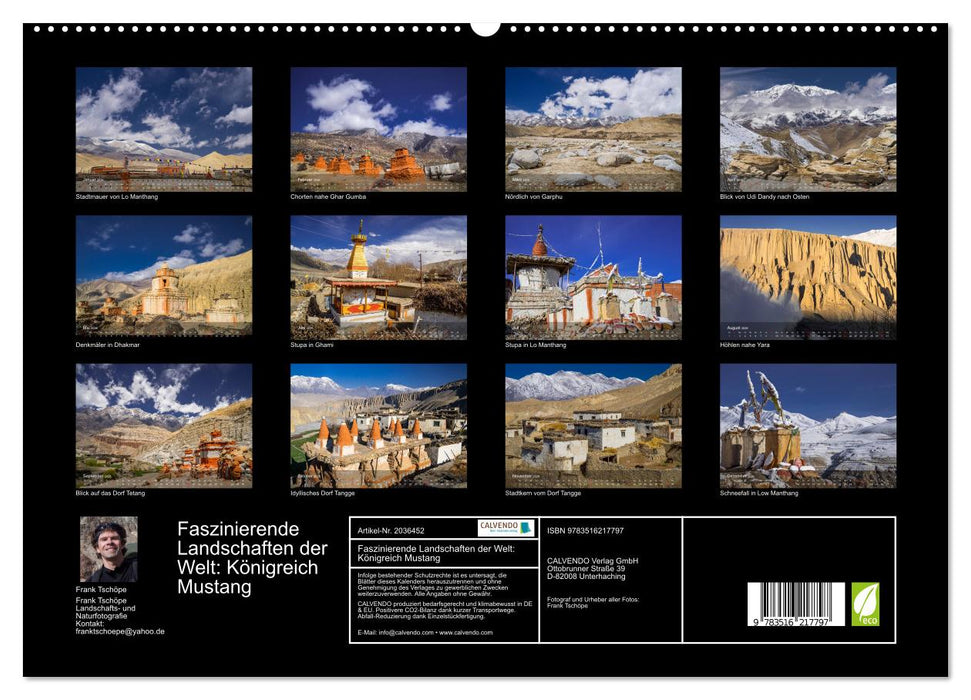 Faszinierende Landschaften der Welt: Königreich Mustang (CALVENDO Premium Wandkalender 2026)