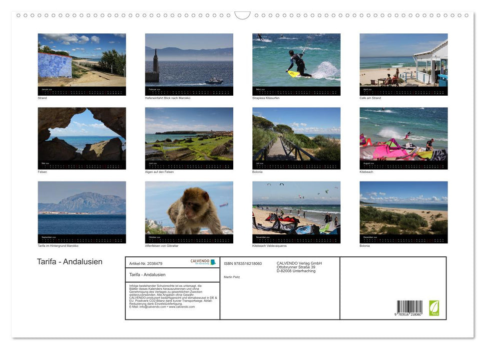 Tarifa - Andalusien (CALVENDO Wandkalender 2026)