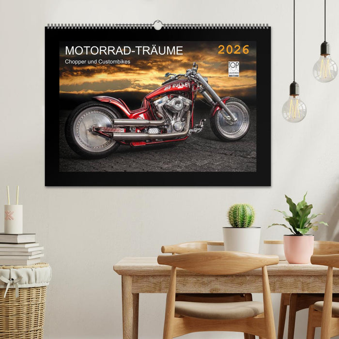 Motorrad-Träume – Chopper und Custombikes (CALVENDO Wandkalender 2026)