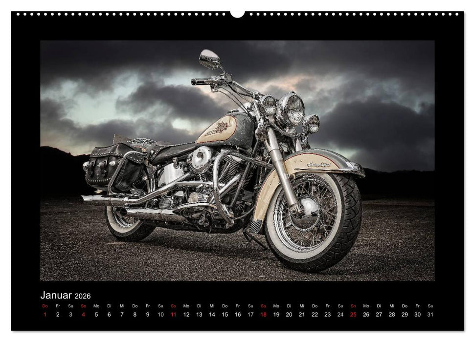 Motorrad-Träume – Chopper und Custombikes (CALVENDO Wandkalender 2026)