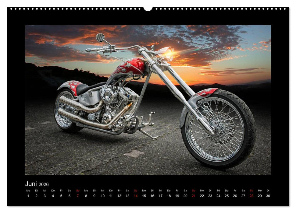 Motorrad-Träume – Chopper und Custombikes (CALVENDO Wandkalender 2026)