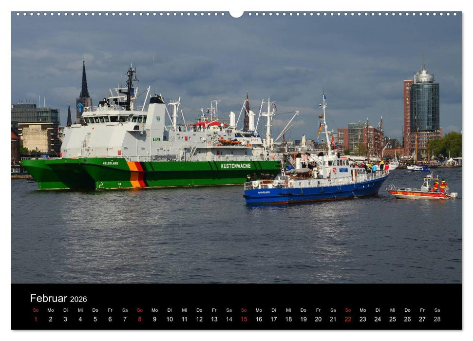 Auslaufparade des Hamburger Hafengeburtstages (CALVENDO Wandkalender 2026)