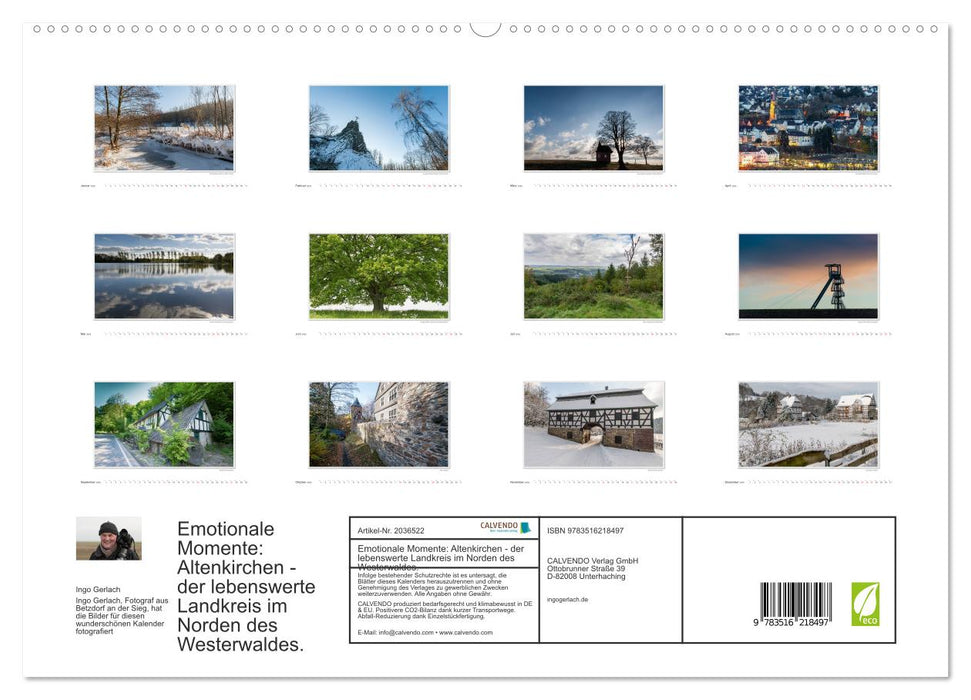 Emotionale Momente: Altenkirchen - der lebenswerte Landkreis im Norden des Westerwaldes. (CALVENDO Premium Wandkalender 2026)