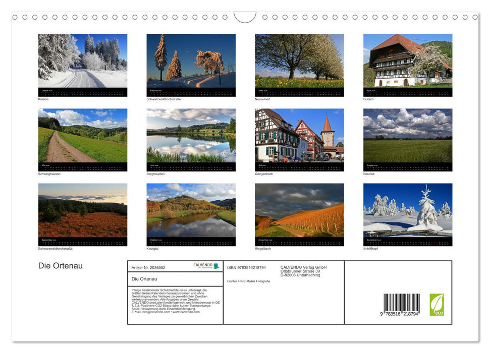 Die Ortenau (CALVENDO Wandkalender 2026)
