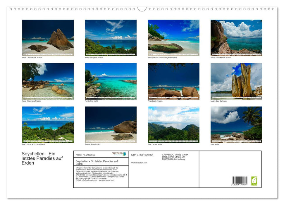 Seychellen - Ein letztes Paradies auf Erden (CALVENDO Wandkalender 2026)