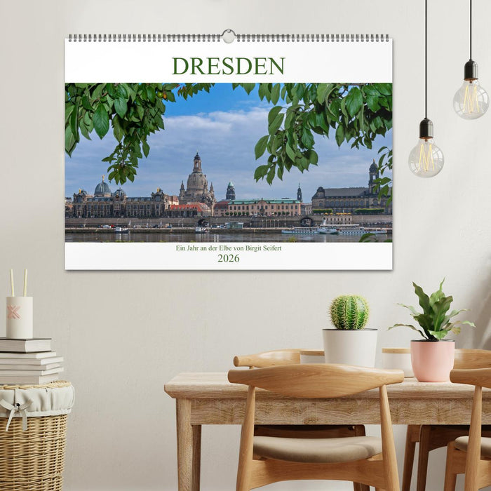 Dresden, ein Jahr an der Elbe (CALVENDO Wandkalender 2026)