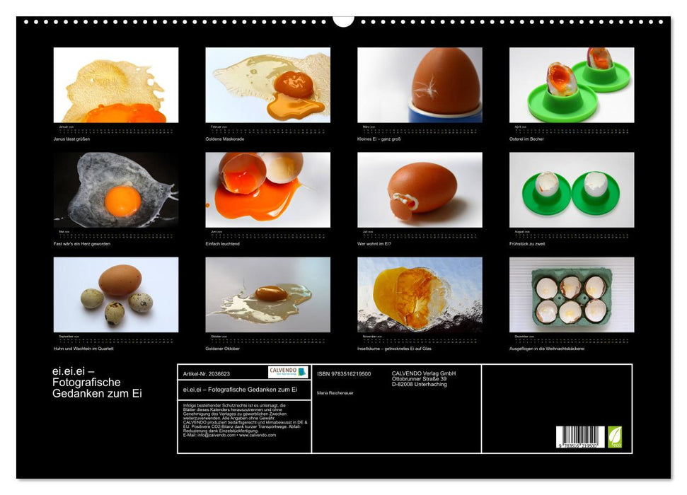 ei.ei.ei – Fotografische Gedanken zum Ei (CALVENDO Wandkalender 2026)