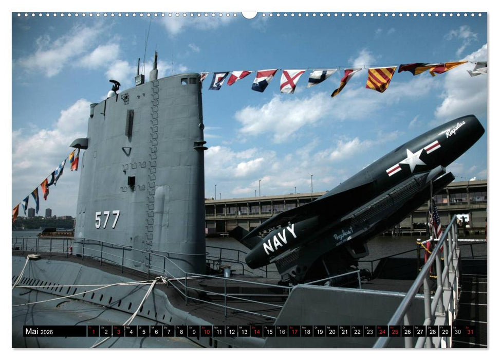 U-Boote - Militärische Ungetüme (CALVENDO Premium Wandkalender 2026)