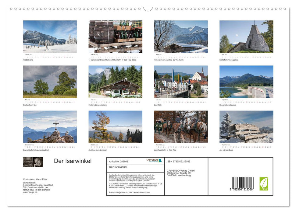 Der Isarwinkel (CALVENDO Premium Wandkalender 2026)