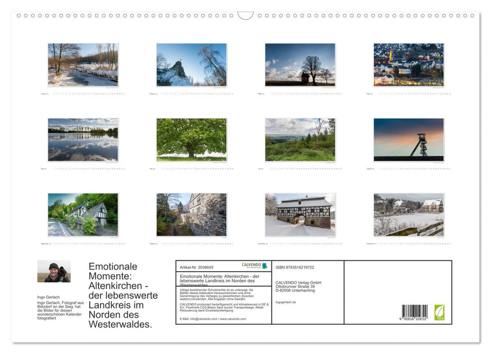 Emotionale Momente: Altenkirchen - der lebenswerte Landkreis im Norden des Westerwaldes. (CALVENDO Wandkalender 2026)
