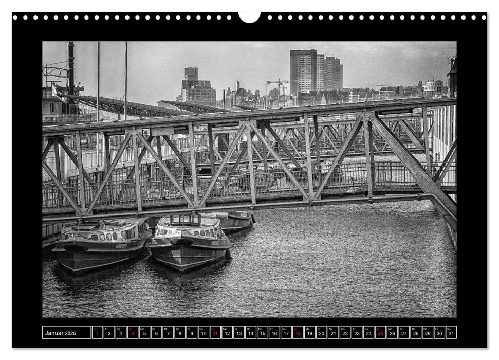 Hamburg Kuntergrau (CALVENDO Wandkalender 2026)