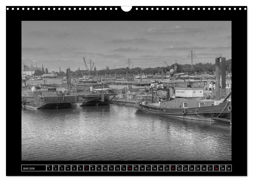 Hamburg Kuntergrau (CALVENDO Wandkalender 2026)