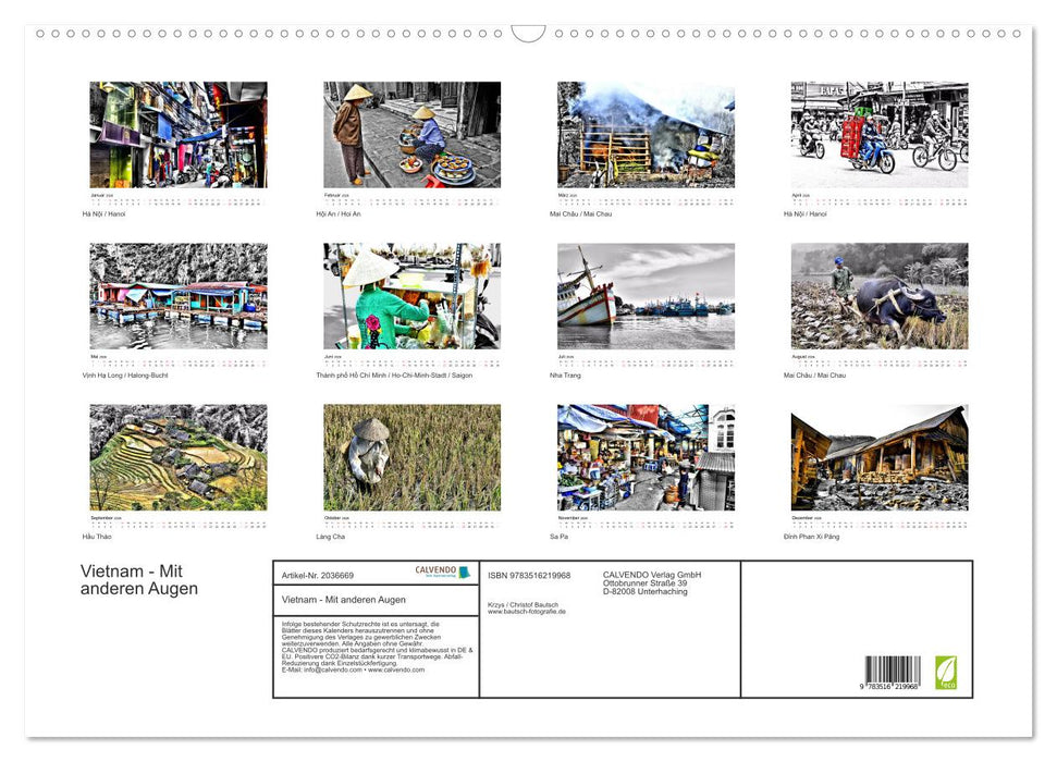 Vietnam - Mit anderen Augen (CALVENDO Wandkalender 2026)