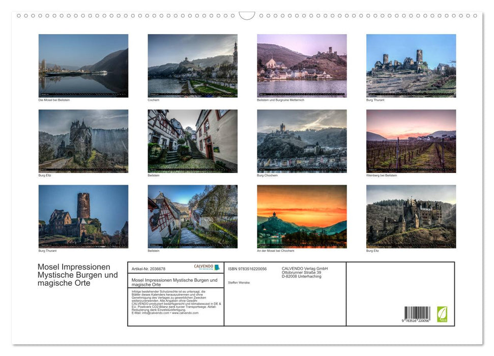 Mosel Impressionen Mystische Burgen und magische Orte (CALVENDO Wandkalender 2026)