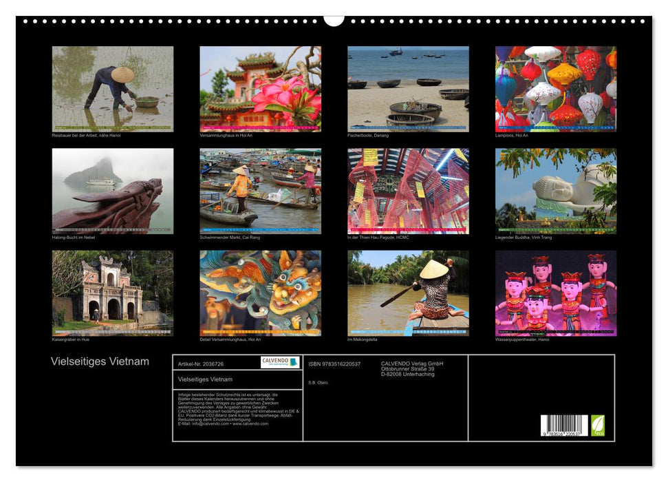 Vielseitiges Vietnam (CALVENDO Wandkalender 2026)