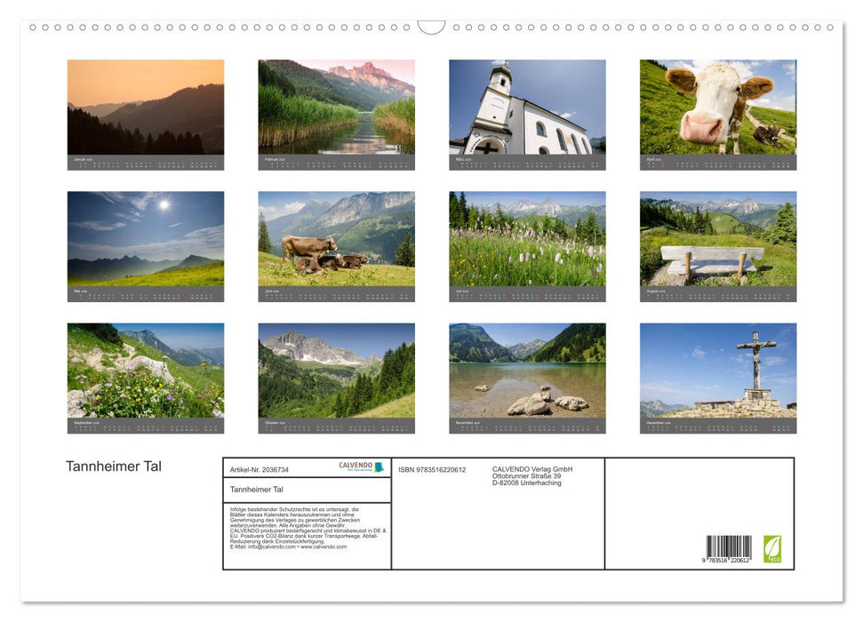 Tannheimer Tal (CALVENDO Wandkalender 2026)