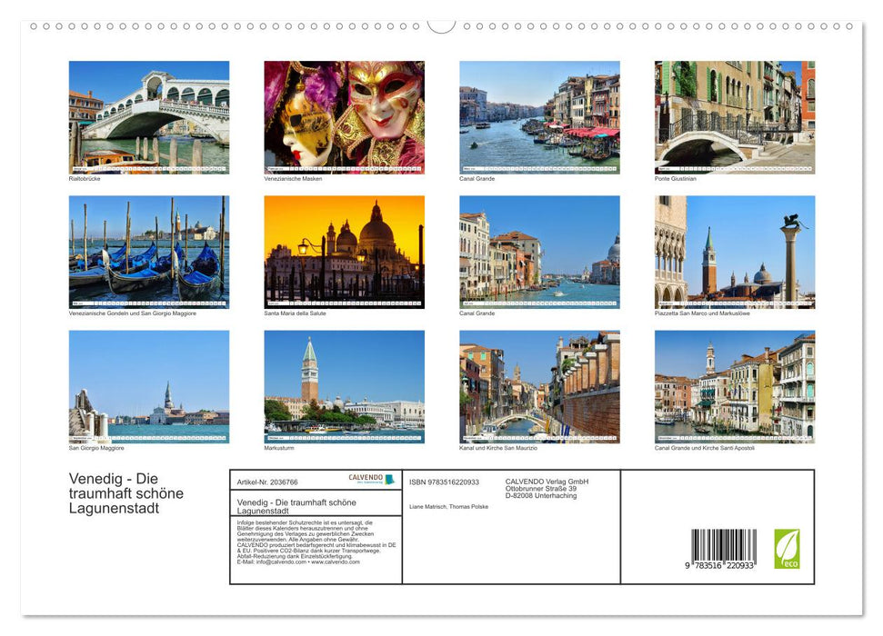 Venedig - Die traumhaft schöne Lagunenstadt (CALVENDO Premium Wandkalender 2026)