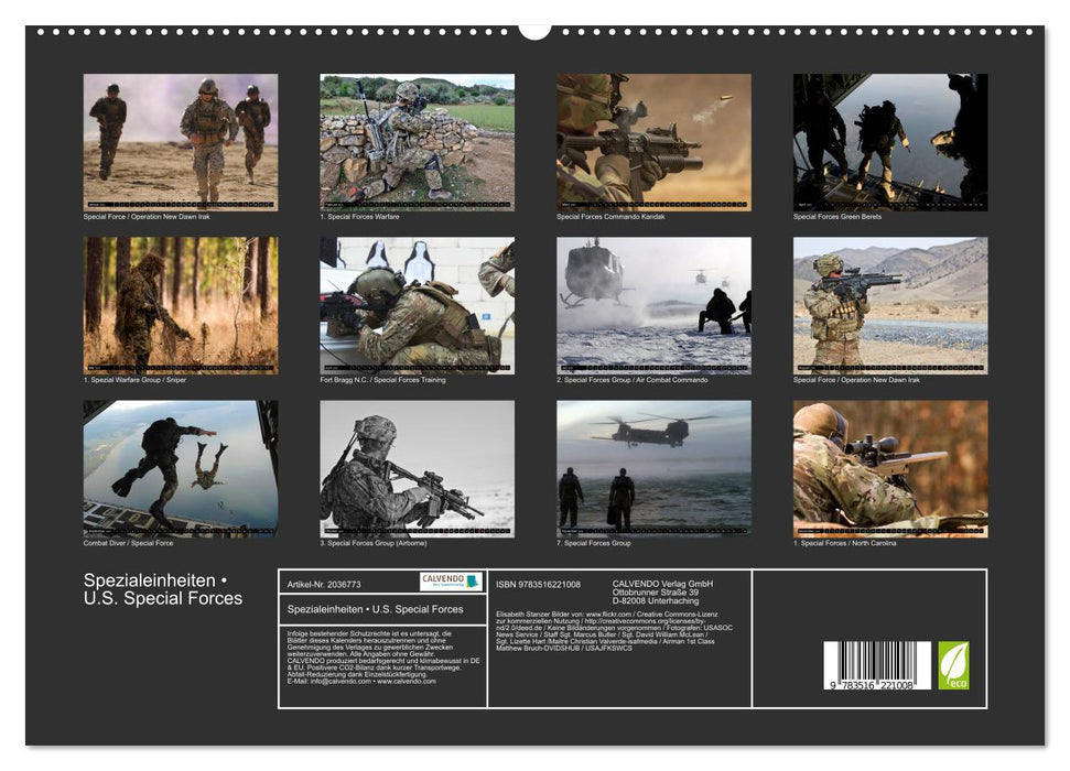 Spezialeinheiten • U.S. Special Forces (CALVENDO Premium Wandkalender 2026)