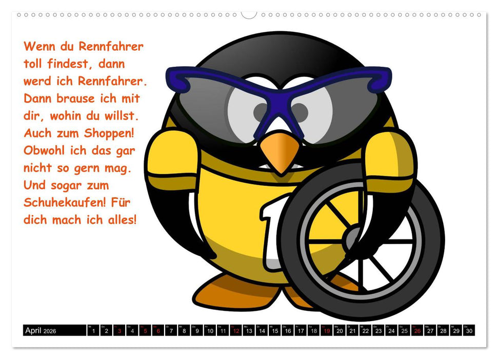 Pinguin-Elfe (CALVENDO Premium Wandkalender 2026)