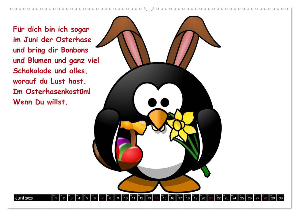 Pinguin-Elfe (CALVENDO Premium Wandkalender 2026)