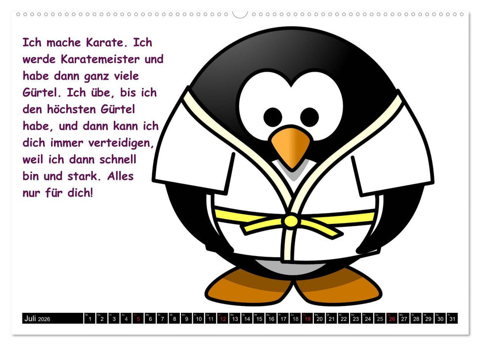 Pinguin-Elfe (CALVENDO Premium Wandkalender 2026)