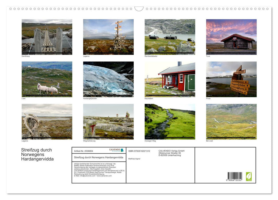 Streifzug durch Norwegens Hardangervidda (CALVENDO Wandkalender 2026)