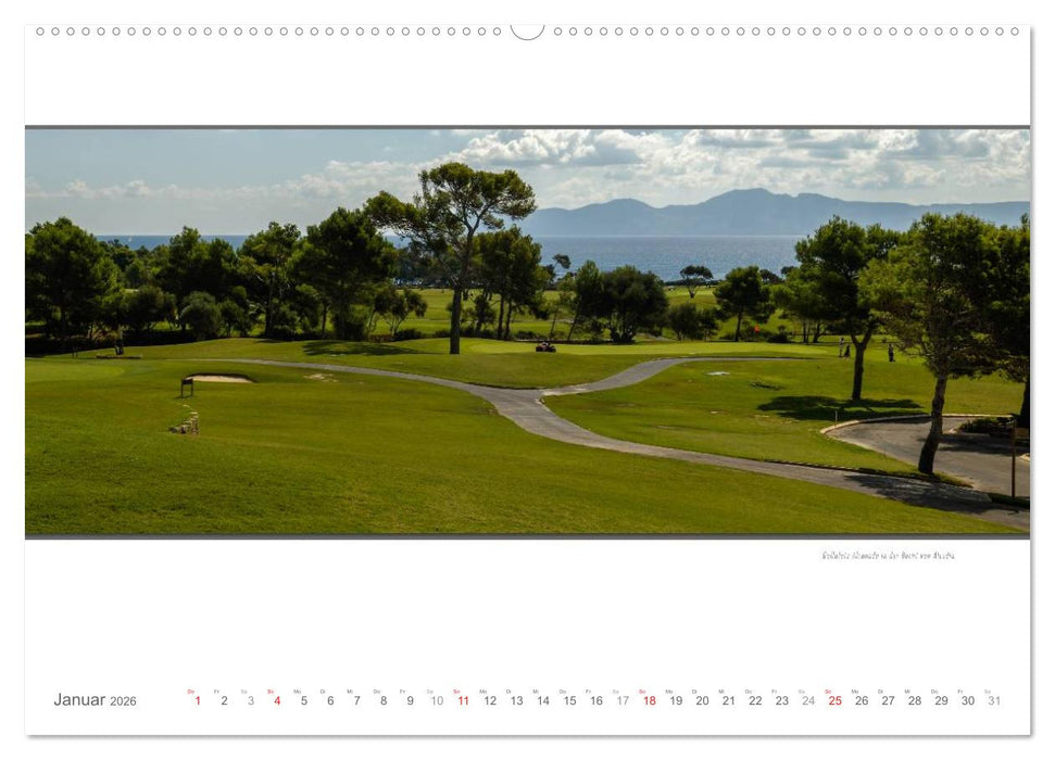 Emotionale Momente: Die schönsten Golfplätze auf Mallorca. (CALVENDO Wandkalender 2026)